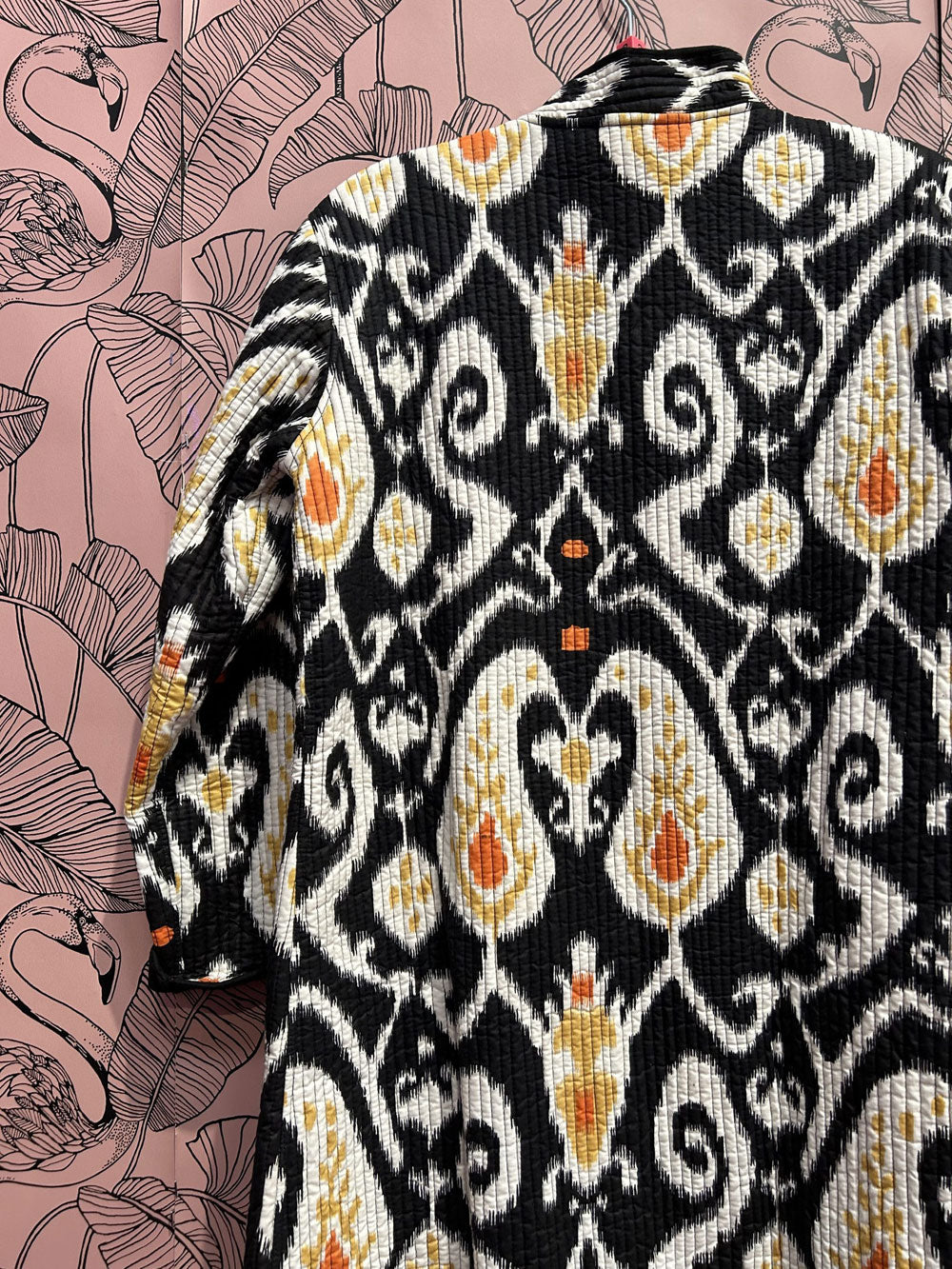 Black Mango Quilted Coat