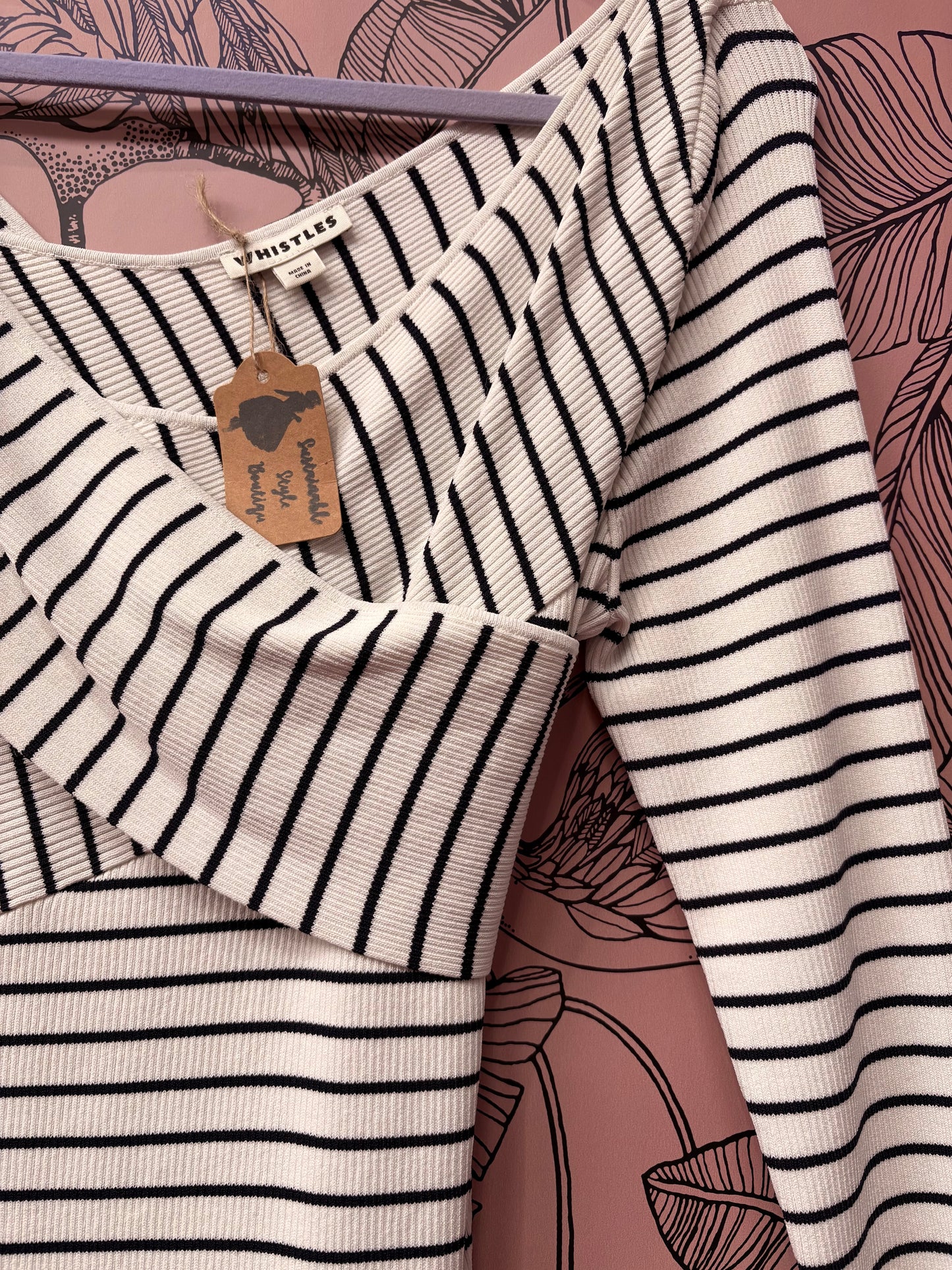 Whistles Stripe Cross Body Top