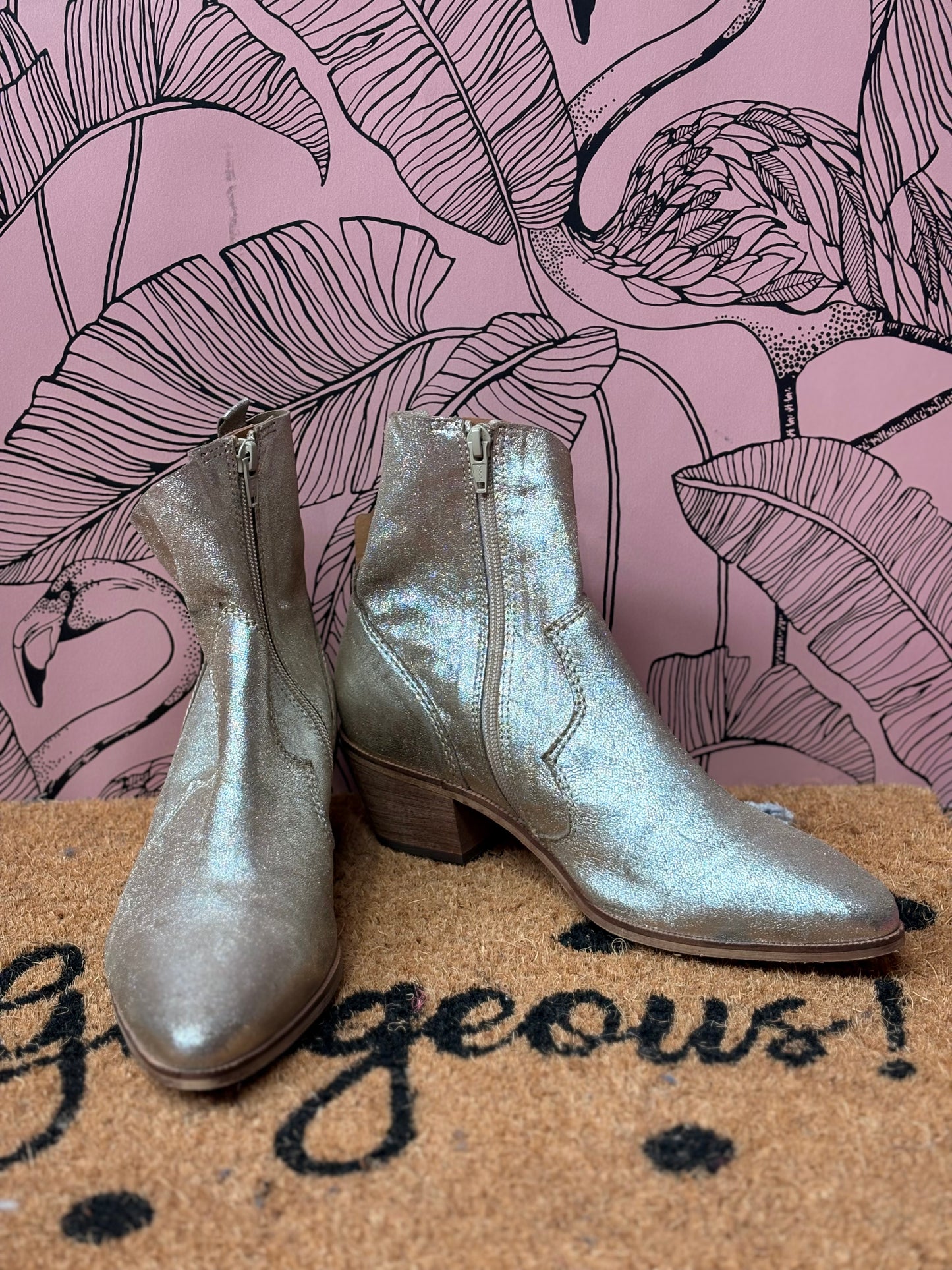 Marks & Spencer Gold Leather Boots