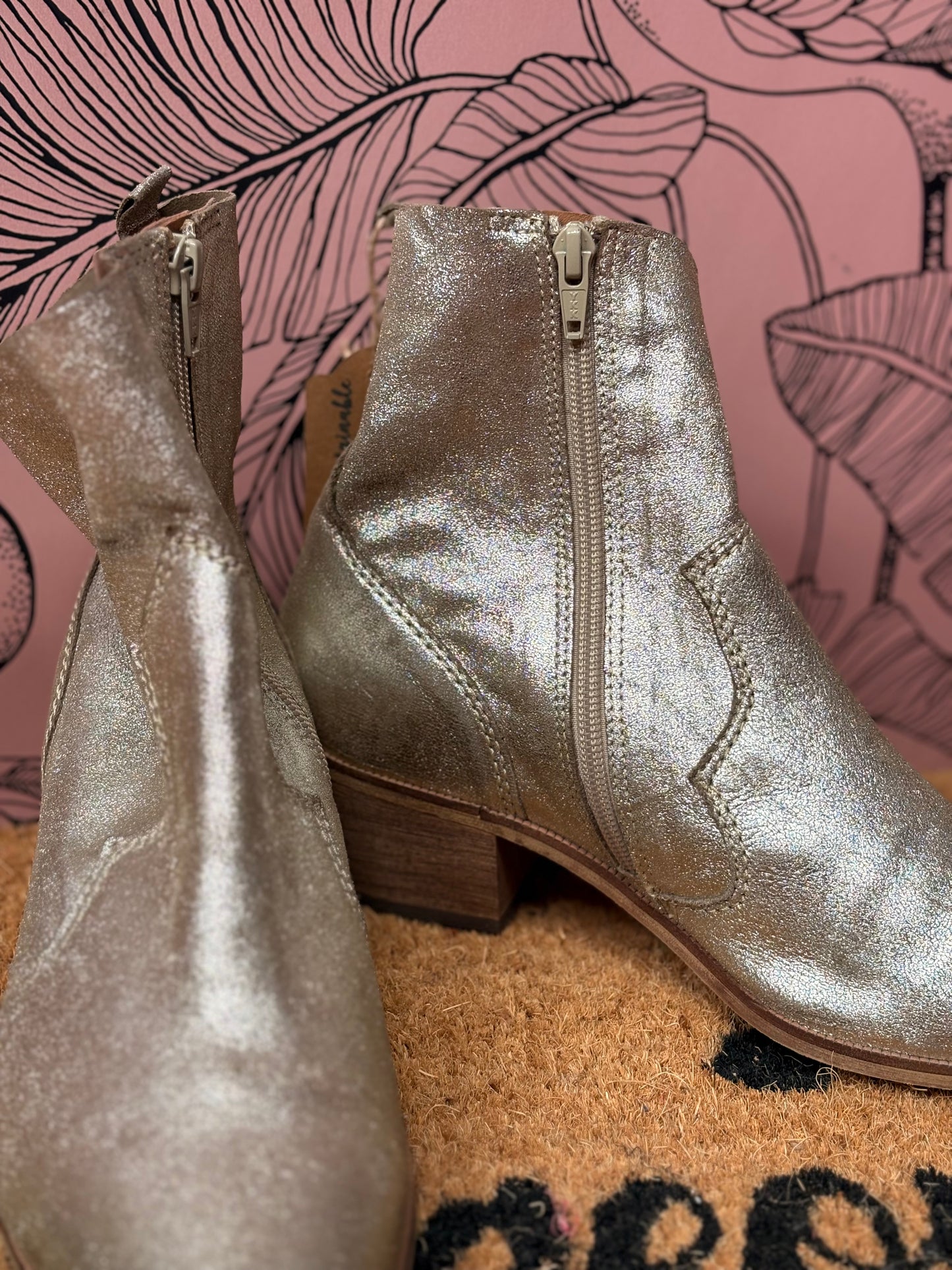 Marks & Spencer Gold Leather Boots