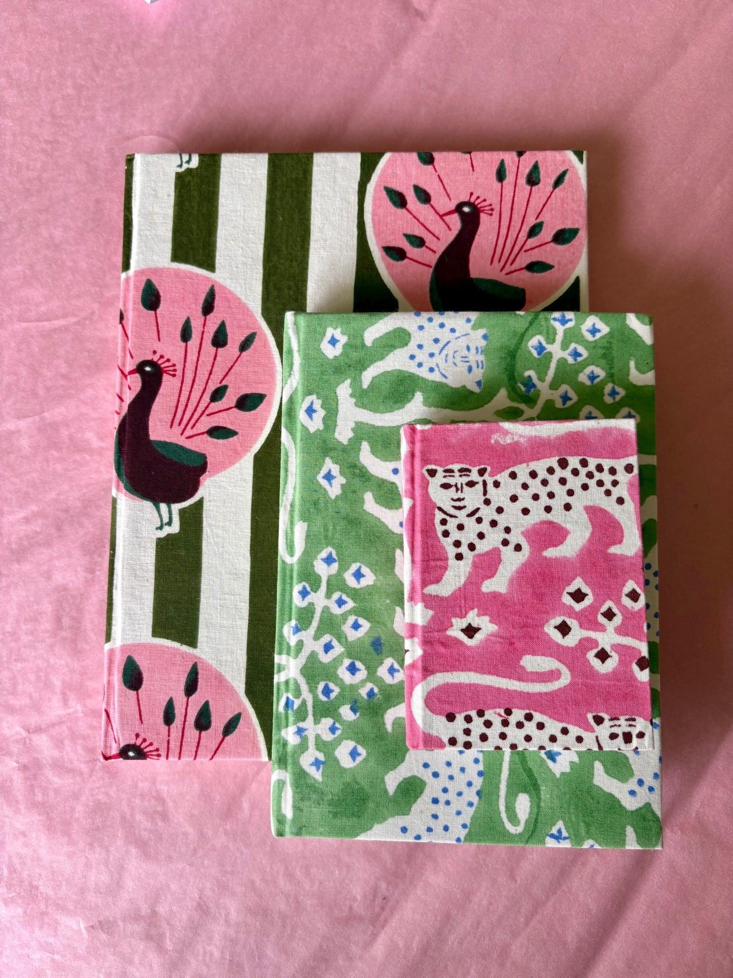 Green Leopard Handmade Notebook