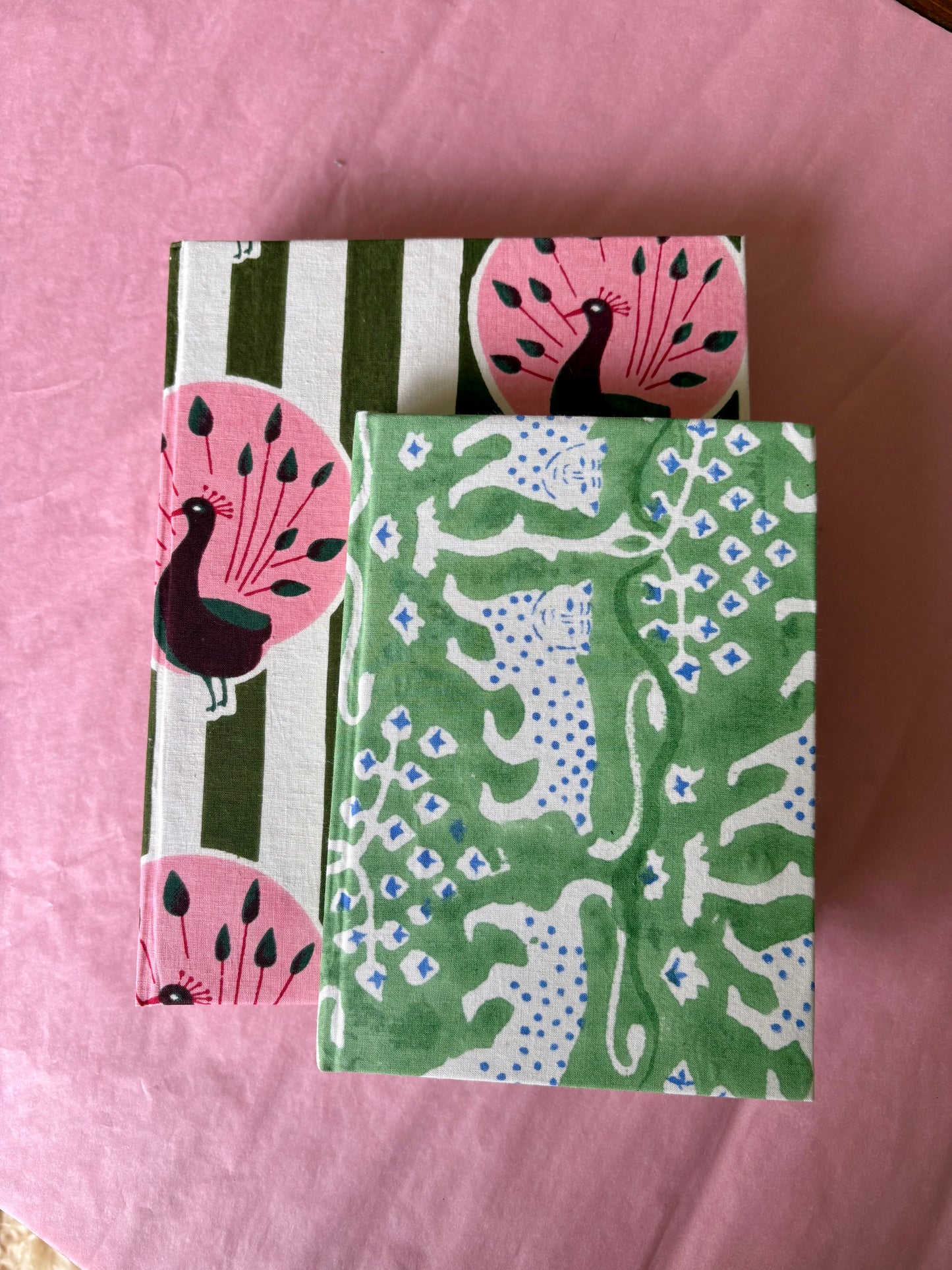 Green Leopard Handmade Notebook
