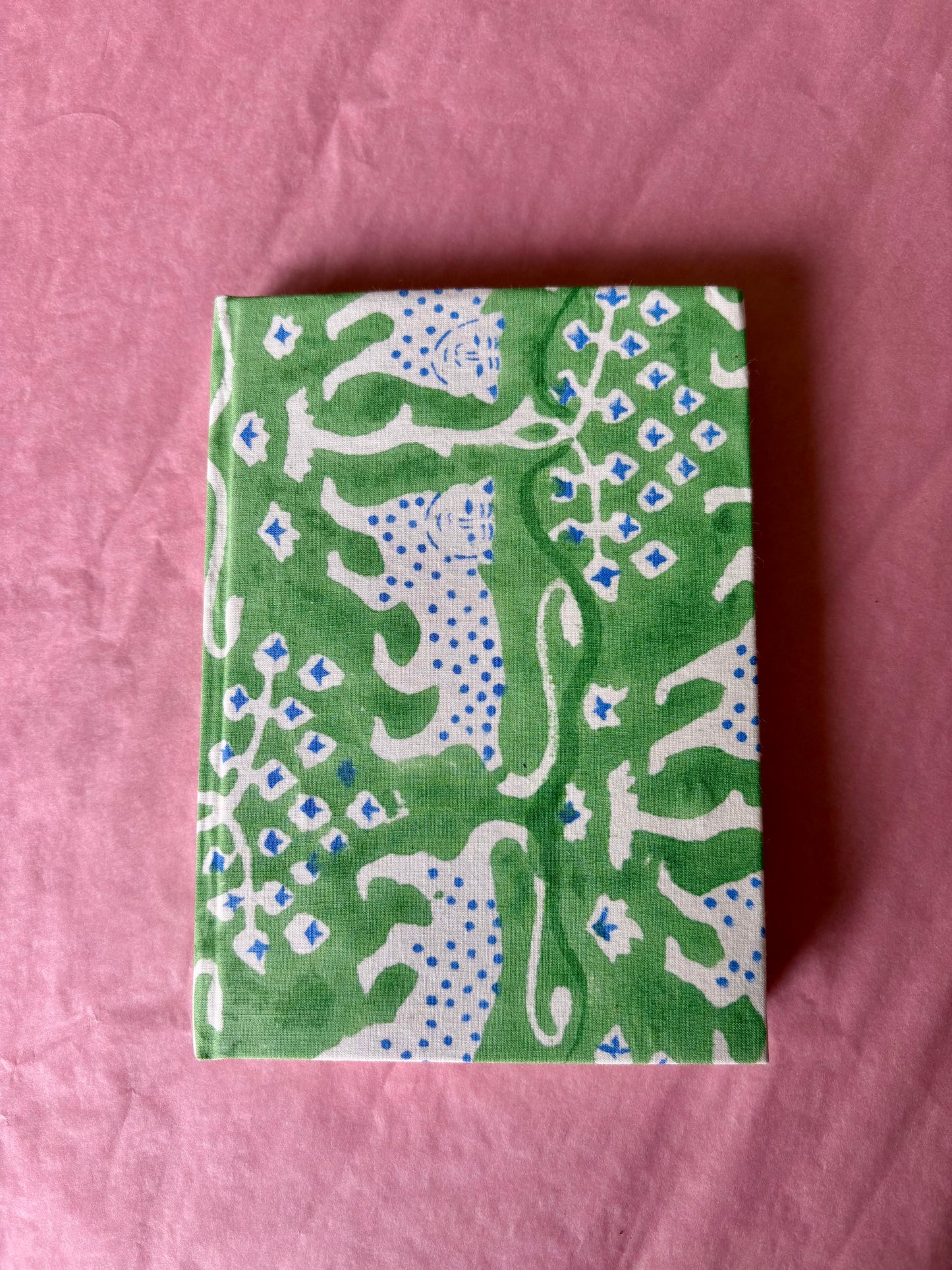 Green Leopard Handmade Notebook