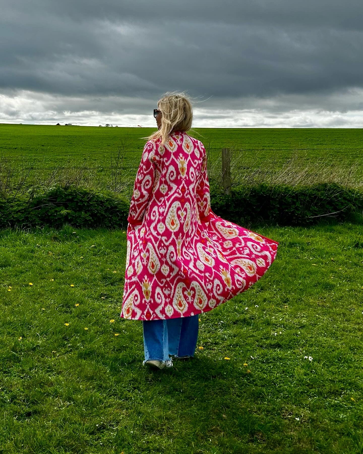 Pink Mango Quilted Coat