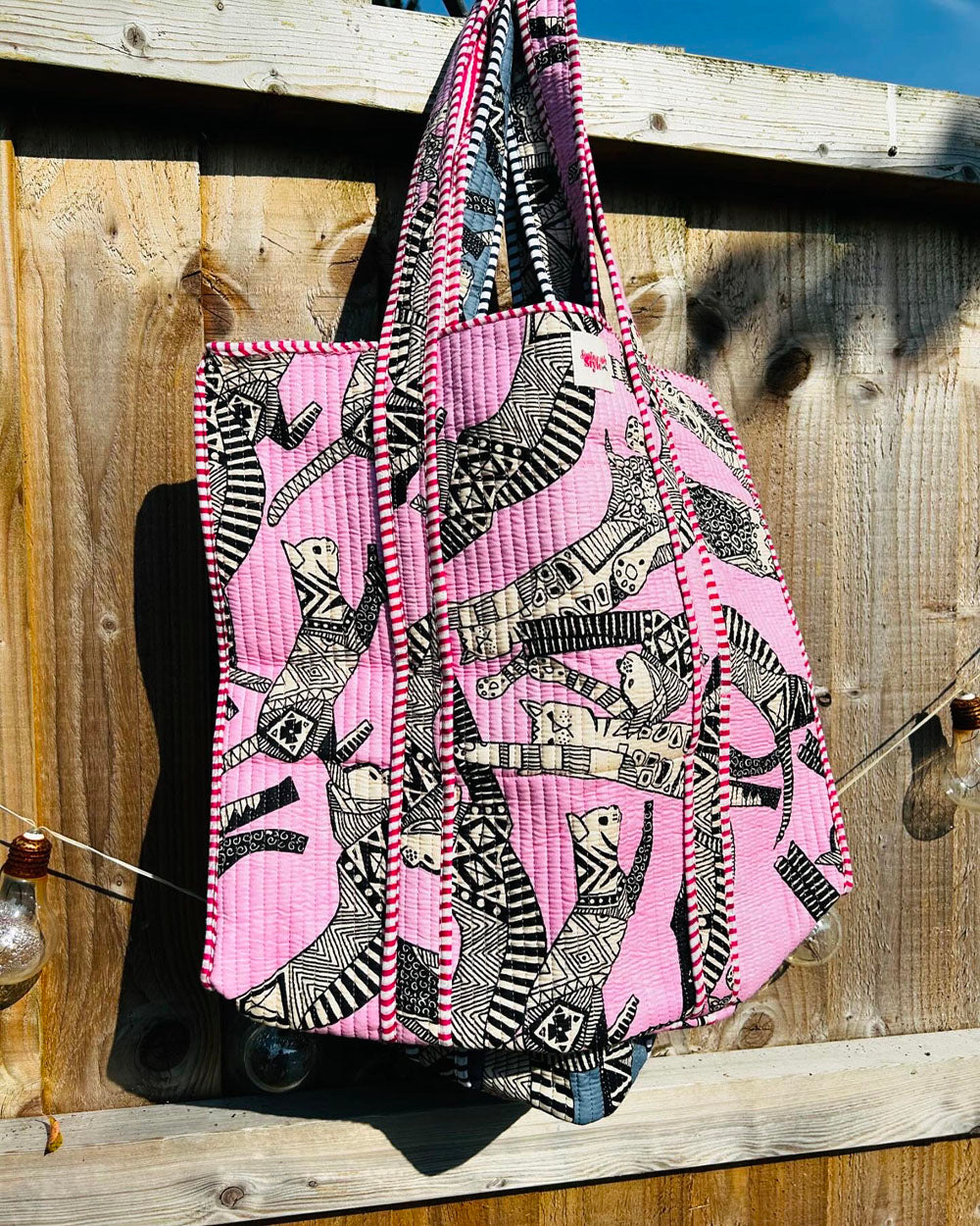 Pink Stretchy Cat Bags