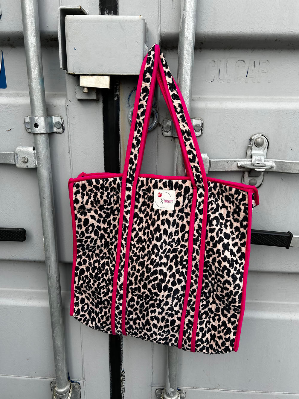 Velvet Leopard Zipped Tote Bag