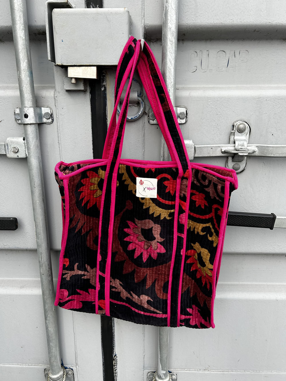 Velvet Suzani Zipped Tote Bag