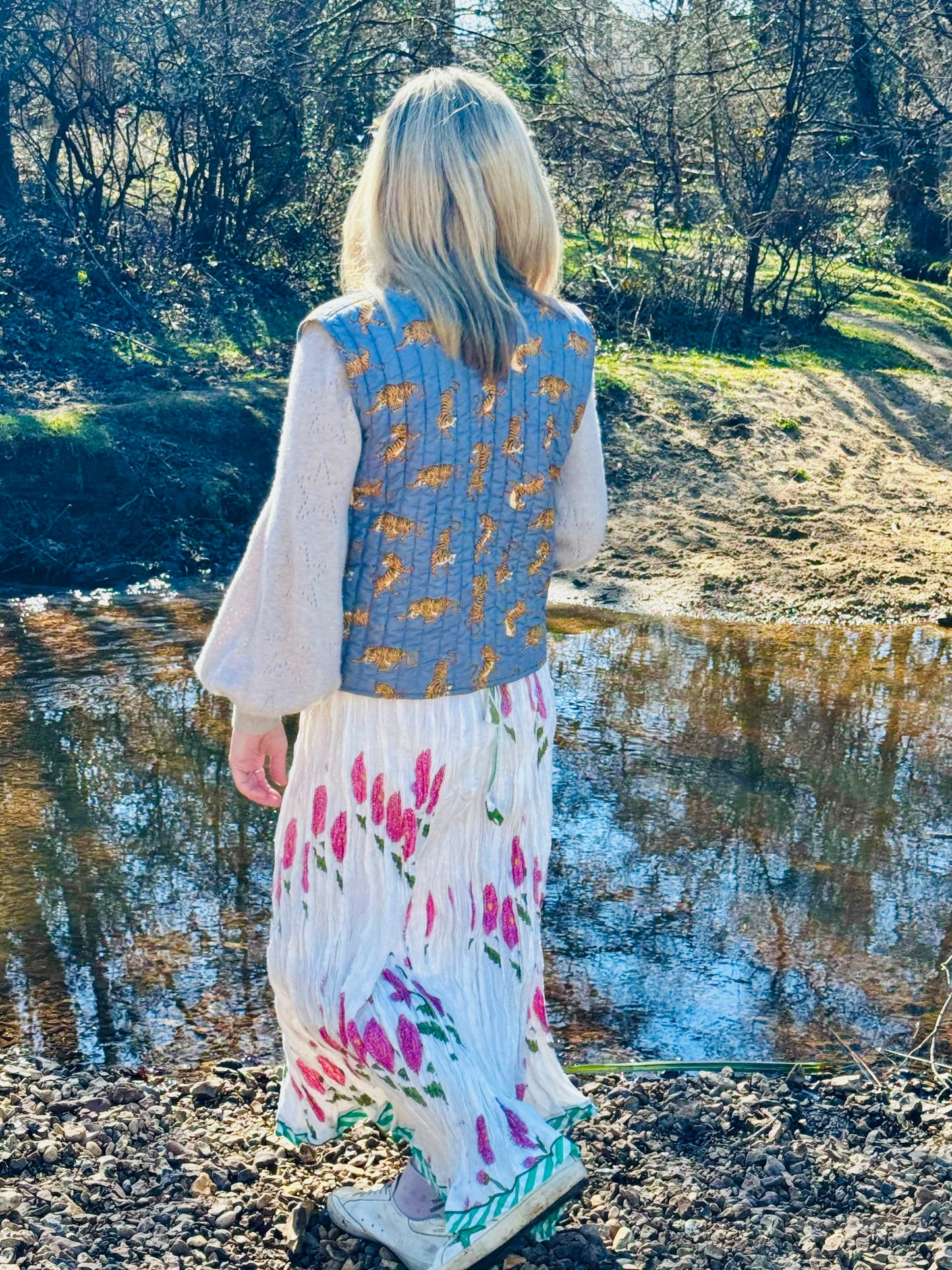 Reversible Quilted Tiger Gilet
