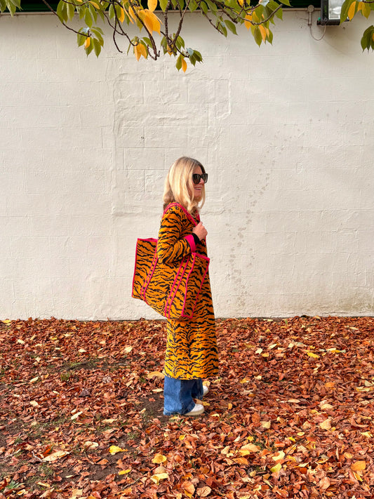 Golden Tiger Velvet Coat