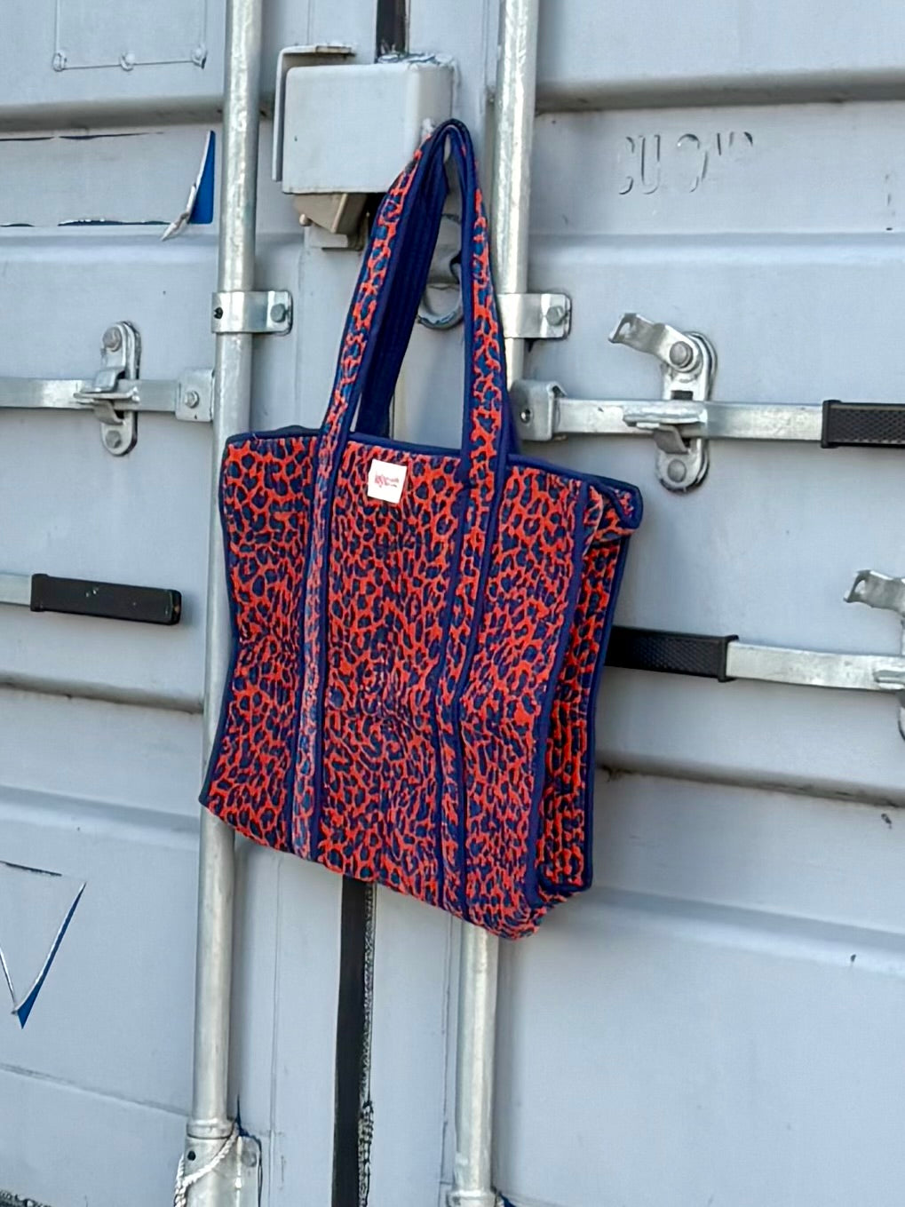 Electric Leopard Velvet Tote