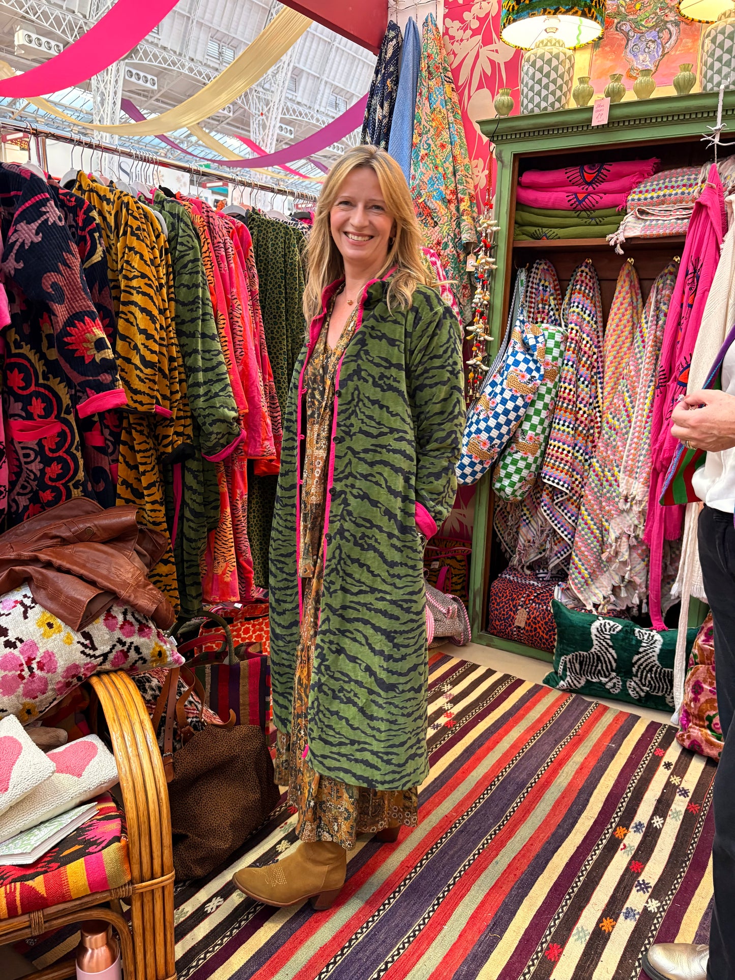 Green Velvet Tiger Coat